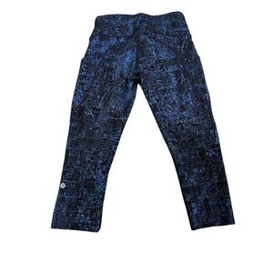 lululemon athletica Blue Patterned Leggings 6